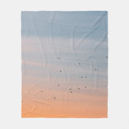 BLUE- UND ORANGE-SKIEN-FLOCK FLEECEDECKE (Vorderseite)