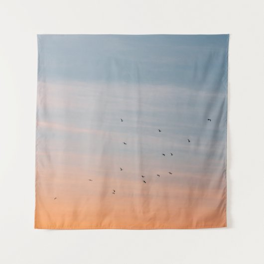BLUE- UND ORANGE-SKIEN-FLOCK WANDTEPPICH (Vorderseite)