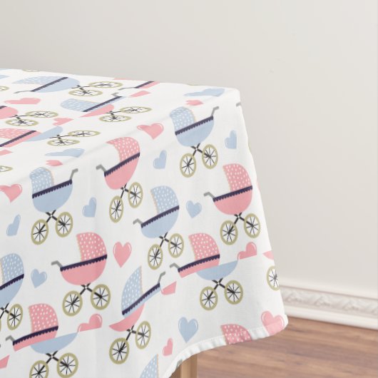 Blue und PInk Baby Buggyen Tablecloth Babydusche Tischdecke (Beispiel)