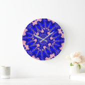 Blue und Pink Core Große Wanduhr (Zuhause)