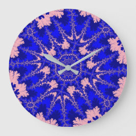 Blue und Pink Core Große Wanduhr