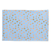 Blue und Rose Gold Charm Kissenbezug (Rückseite)