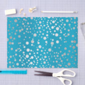 Blue und Silver Confetti Dots Seidenpapier (Handwerk)