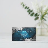 Blue und Silver Grunge Metal/Stone Music Band Rock Visitenkarte (Stehend Vorderseite)