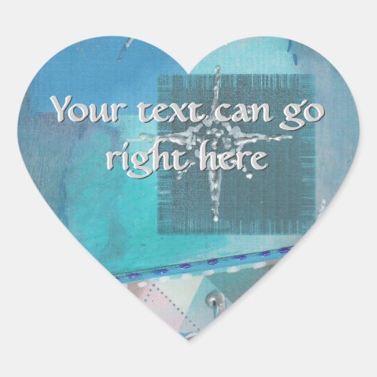 Blue und Silver Heart Stickers (Vorderseite)