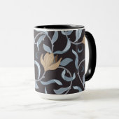 Blue und Tan William Morris Elegant Inspiriert Tasse (VorderseiteRechts)