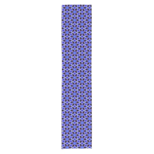 Blue und Violet Star Tile Table Runner Kurzer Tischläufer (Vorderseite)