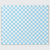 Blue und White Checkered Geschenkpapier (Flach)