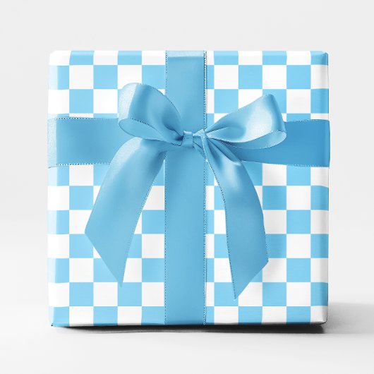Blue und White Checkered Geschenkpapier