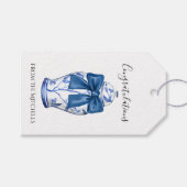 Blue und White Ginger Jar mit Blue Bow Geschenkanhänger (Vorderseite (Horizontal))