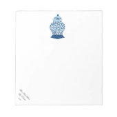 Blue und White Ginger Jar Notepad Notizblock (Vorderseite)