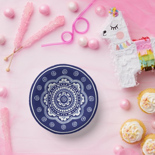 Blue und White Talavera Five Pappteller (Party)