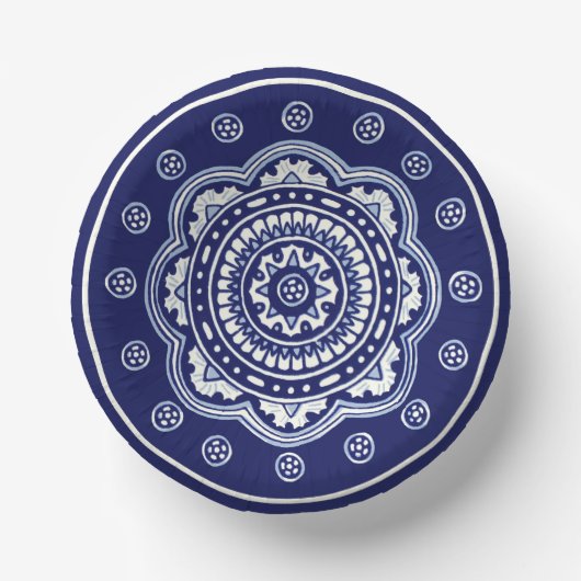 Blue und White Talavera Five Pappteller (Vorderseite)