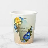Blue und Yellow Irises Wedding Pappbecher (Vorderseite)
