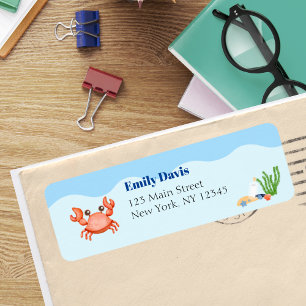 Blue Under Sea Baby Boy Shower Crab