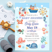 Blue Under Sea Baby Boy Shower
