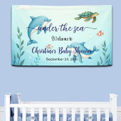 Blue Under Sea Baby Dusche Empfang Banner
