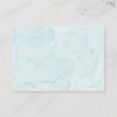 Blue Under Sea Baby Shower Diaper Raffle Begleitkarte (Rückseite)