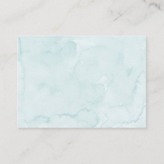 Blue Under Sea Baby Shower Diaper Raffle Begleitkarte (Rückseite)