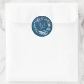 Blue Under Sea Baby Shower Vielen Dank Runder Aufkleber (Tasche)