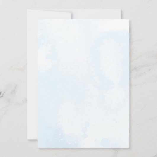 Blue under Sea Boho Niedlich Whale Baby Dusche Einladung (Rückseite)