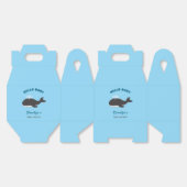 Blue Under Sea Hello Baby Shower Gray Whale Geschenkschachtel (Ungeklappt)