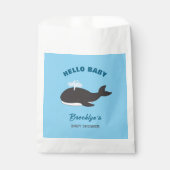 Blue Under Sea Hello Baby Shower Gray Whale Geschenktütchen (Vorderseite)