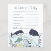 Blue Under Sea Ocean Baby Shower Wishes for Baby I (Vorderseite)