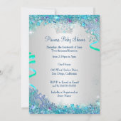 Blue Under Sea Princess Baby Shower Brünett Einladung