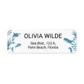 Blue under Sea Return Address Label (Vorne)
