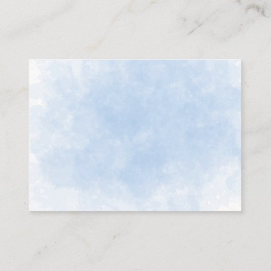 Blue Under the sea baby dusche Book Enclosure Card Begleitkarte (Rückseite)