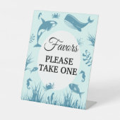 Blue Under the Sea Baby Duwer favorisiert Schild (Vorderseite)