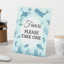 Blue Under the Sea Baby Duwer favorisiert Schild