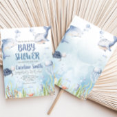 Blue Under the Sea Baby Shower Einladung
