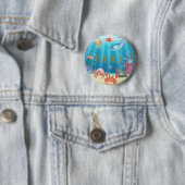 Blue Under the Sea birthday Button (Beispiel)