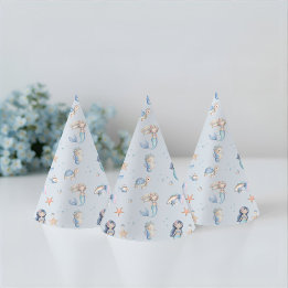 Blue Under the Sea Mermaid Birthday Partyhütchen