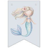 Blue Under the Sea Mermaid Birthday Wimpelkette (Erste Fahne)