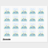 Blue Underwater Critters Birthday Fevor Stickers (Blatt)