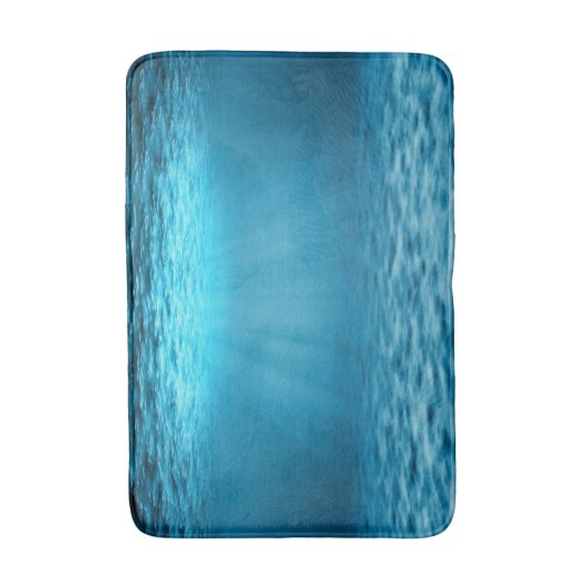Blue Underwater Ocean Light Rays Badematte (Vorderseite Vertikal)
