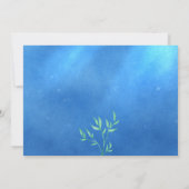 Blue Underwater Sea Boy Tauchen Geburtstag Einladung (Rückseite)