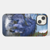 Blue Unicorn 2 iPhone Hülle (Rückseite (Horizontal))