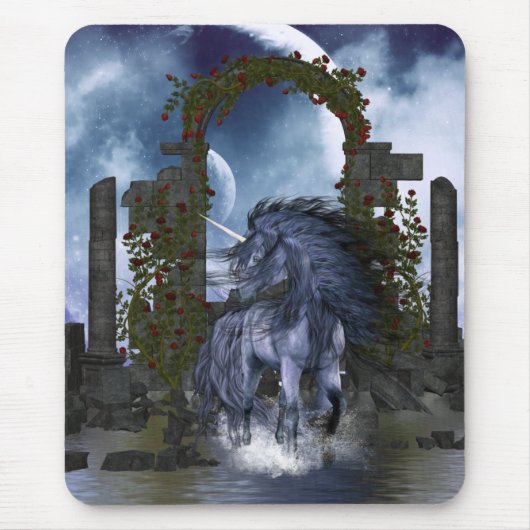 Blue Unicorn 2 Mousepad (Vorne)