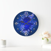 Blue Unicorn Fantasy Clock Große Wanduhr (Zuhause)