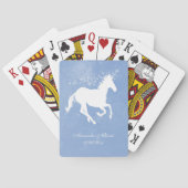 Blue Unicorn Gastgeschenk Hochzeit Card Deck Spielkarten (Rückseite)