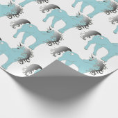 Blue Unicorn Geschenkpapier (Ecke)