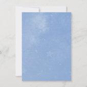 Blue Unicorn Hochzeitsessen Probe Einladung (Rückseite)