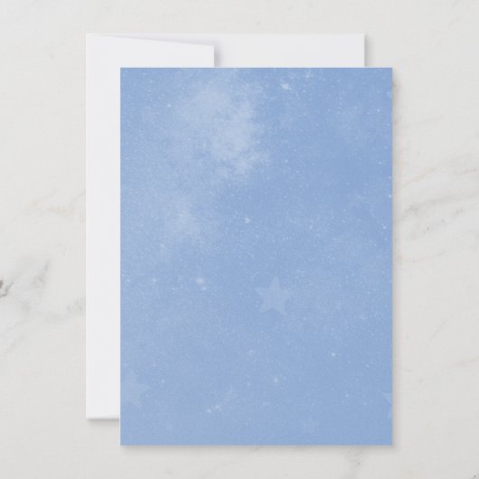 Blue Unicorn Hochzeitsessen Probe Einladung (Rückseite)