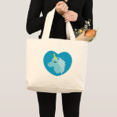 Blue Unicorn Jumbo Stoffbeutel (Vorderseite (Produkt))