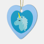 Blue Unicorn Keramikornament (Links)