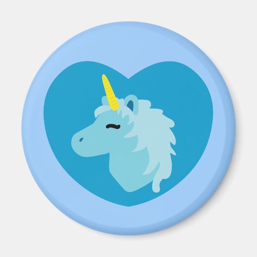 Blue Unicorn Magnet (Vorne)